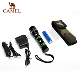 CAMEL骆驼户外手电筒 强光远射变焦充电 露营迷你铝合金户外用品