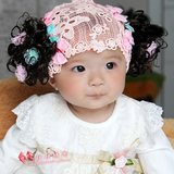 韩版女宝宝假发发带婴幼儿童发饰头饰女孩公主小花头带0-1-2岁