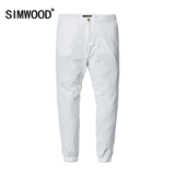 Simwood2016夏季新款男士修身微弹哈伦裤男纯色松紧腰收脚九分裤