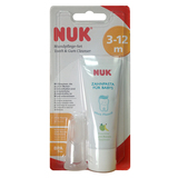 德国原产现货 NUK 无氟可吞咽 婴儿指套式牙刷牙膏套装 3-12个月