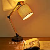 实木台灯 北欧宜家卧室书房床头灯 现代简约温馨实木原木质小台灯