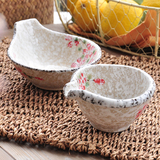 陶瓷家用蘸料碗日式樱花调料酱油碗陶瓷器餐具和风小碗水果沙拉碗