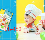 儿童摄影服装新款韩式影楼百天宝宝拍照摄影服饰特价童装小厨师15