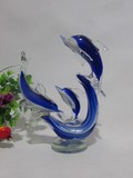 生日情人节礼物包邮琉璃摆件冰蓝海豚鱼玻璃工艺品家居装饰品结婚
