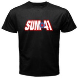 美国代购SUM 41标志男人的黑色短袖t恤男