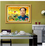 包邮5D印花十字绣毛主席画像中堂画头像毛泽东最新款客厅大幅大画