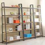 新款简易书架落地置物架钢木组合储物架陈列架货架展示架书柜