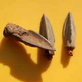 战汉时期其它古玩杂项冷兵器收藏 青铜三翼箭头 保真品老物件古董