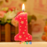 数字蜡烛五角星儿童生日蜡烛 彩色大蜡烛 生日装饰可爱蛋糕蜡烛