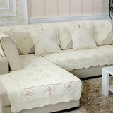 富贵牡丹 田园沙发巾沙发套纯色沙发垫子组合全棉布艺坐垫罩盖布