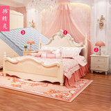 韩精灵 韩式公主床田园床1.8双人床实木床单人床雕花欧式婚床卧室