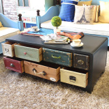 简约现代实木家具美式茶几欧式地中海电视柜组合套装仿古客厅创意