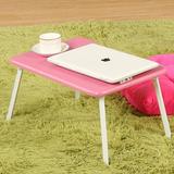 双箭 日式懒人床上可折叠笔记本电脑桌 折叠桌书桌学习桌 粉色 SJ