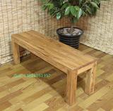 条凳长换鞋凳实木床尾凳简约复古老榆木长凳实木定制餐厅