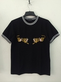 日单设计师UNDERCOVER高桥盾最新款老虎头刺绣短袖T恤