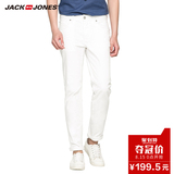 JackJones杰克琼斯含莱卡修身直筒青年男士夏季休闲裤O|216214504