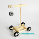 DIY科技小制作重力小车 小学物理小发明玩具 手工拼装科学实验