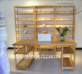 老榆木禅意书桌画案/写字台茶桌 免漆环保实木家具 中式会所茶桌