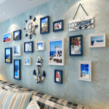 欧式木质照片墙 宜家客厅相框墙 地中海相片墙 创意15框相框挂墙