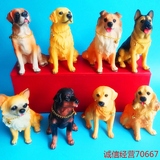 包邮一套8只仿真世界名犬摆件树脂小狗模型家里的儿童房间装饰品