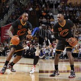 NBA篮球服 骑士队新赛季 詹姆斯23号 欧文 乐福黑色短袖球衣套装