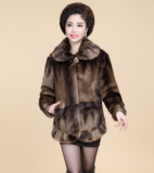 2015冬季新款海宁鸵鸟毛皮草外套韩版女装长袖中短款火鸡毛毛衣服