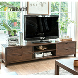 纯实木电视柜白橡木1.8米2米电视柜带抽屉北欧简约现代家具新品