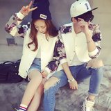 2016春装新款韩版bf短款卫衣学生夹克太空棉棒球服情侣装外套男女