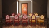 新中式家具 水曲柳实木布艺餐椅 茶楼仿古洽谈休闲椅 厂家直销