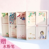 韩国手绘木质开窗同学录 复古木盒装小清新创意唯美毕业纪念册