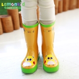 Lemonkid新款儿童雨鞋防水雨靴女童男童雨鞋环保橡胶雨鞋 包邮
