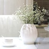 创意花瓶 白色满天星干花束 客厅会议办公室桌面摆设干花 永生花