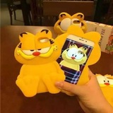新款韩版加菲猫iphone6s手机壳立体6plus硅胶套苹果5卡通保护外壳