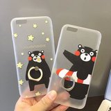 熊本熊くまモンKumamon指环扣支架iPhone6S/6 Plus手机壳苹果5S套