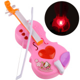包邮 电动音乐魔法仿真小提琴公主女孩玩具音乐儿童乐器玩具盒装