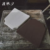 【渡林夕】纯色宜家风布艺防挪动海绵椅垫坐垫 可拆洗