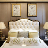 主欧式床 双人1.8米 新古典简约现代公婚床布艺床样板房家具定制
