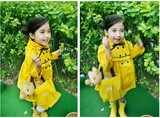 外贸原单 出口日韩 韩国公主风儿童雨衣雨披防水尼龙 女童最爱