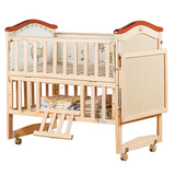 月亮船婴儿床 欧式多功能 实木宝宝床儿童床bb床大尺寸出口环保漆