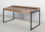 北欧美式复古书桌双人电脑简易桌办公桌写字台实木台式桌家用书架