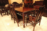 集美红木家具南美红酸枝木餐桌实木饭桌明式长方形一桌六椅组合