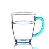 加厚家用创意耐热玻璃杯无盖透明办公室茶水杯套装带把牛奶咖啡杯