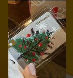 星巴克正品圣诞树星享空卡卡含冰箱贴 美人鱼典藏收藏空卡片贺卡