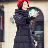 2015韩版冬装新款羽绒服女中长款大码宽松显瘦A字加厚立领外套潮