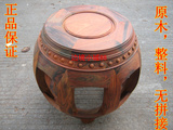 正品保证红木凳子圆凳老挝红酸枝原木色无拼接鼓凳绣墩红木家具