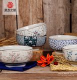 碗 日式和风7英寸陶瓷汤碗手绘面碗釉下彩创意餐具套装青花碗粥碗