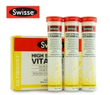 澳洲代购Swisse vc天然维生素C泡腾片草莓味美白增强抵抗力 60片