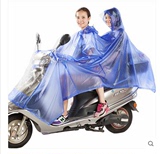 正品天虹雨衣摩托车电动车单人双人透明点点创意新款雨披加大加厚