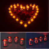浪漫求婚蜡烛LED遥控电子蜡烛套餐婚庆表白道具LOVE套杯一套包邮