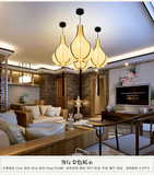 现代新中式中国风创意古典布艺东南亚灯笼吊灯酒店茶楼餐厅灯具